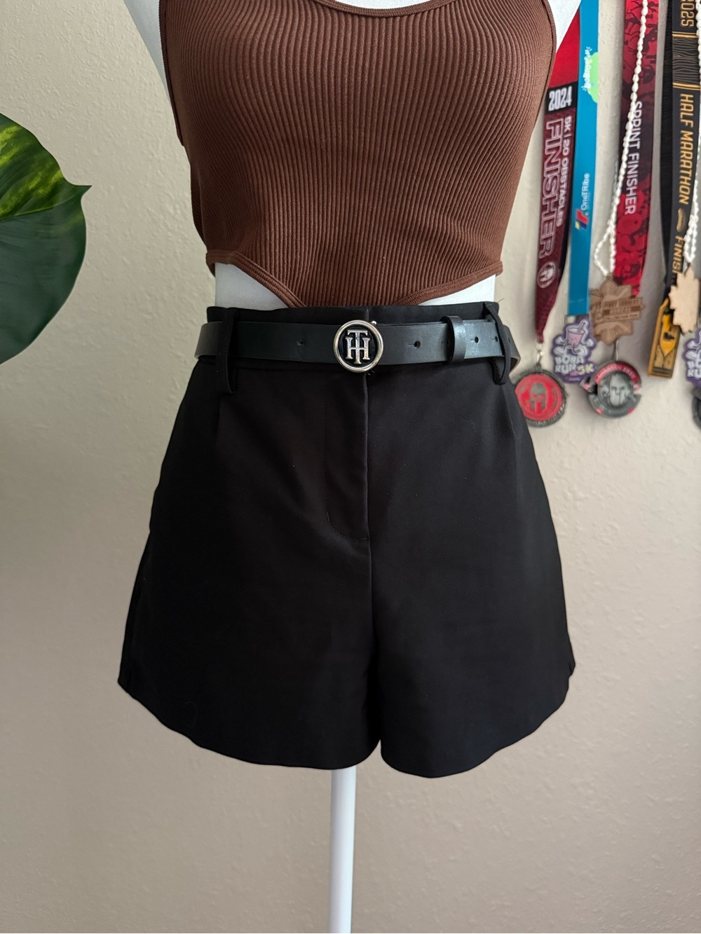 Express Tailored Black High-Rise Shorts